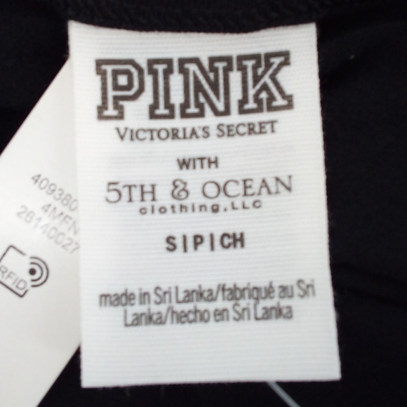 NWT PInk Victoria Secret NFL Game On Black Bodysuit 5th & Ocean S - Picture 10 of 11